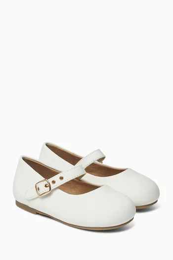 Eva Ballerina Shoes in Leather