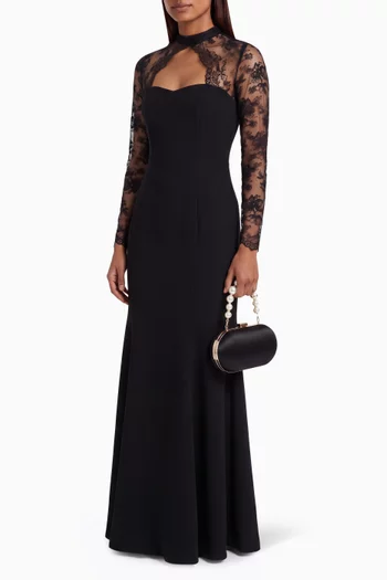 High-neck Cut-out Dress