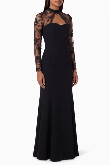 High-neck Cut-out Dress