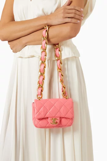 Mini Funky Town Flap Bag in Quilted Leather