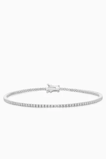 Tennis Diamond Bracelet in 18kt White Gold