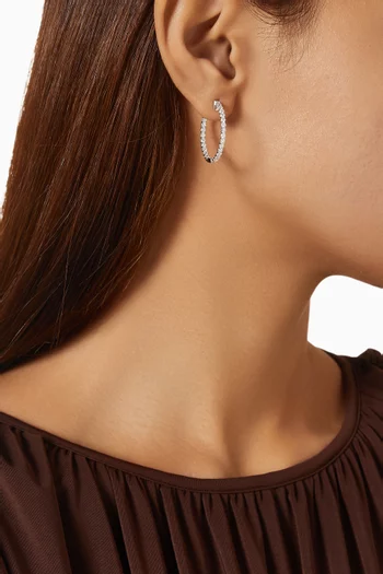 Diamond Hoop Earrings in 18kt White Gold