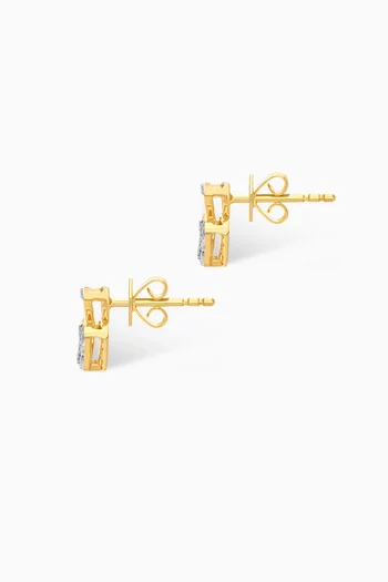 Farfalla Clover Diamond Earrings in 18kt Gold