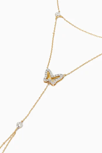 Farfalla Butterfly Diamond Hand Chain in 18kt Gold