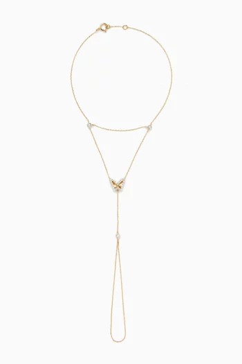 Farfalla Butterfly Diamond Hand Chain in 18kt Gold