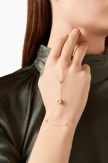 Farfalla Flower Diamond Hand Chain in 18kt Gold