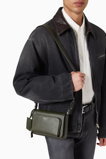 Shoulder Bag in Saffiano Leather