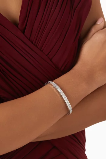 Princess-cut Diamond Tennis Bracelet in 18kt White Gold