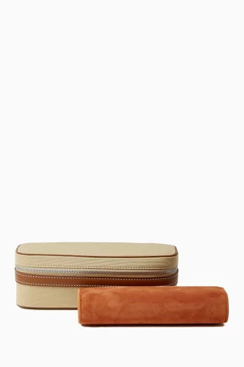 Unused H Clock/Watch Case in Cotton Canvas