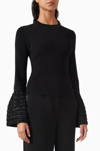 Maggie Lurex-cuff Top