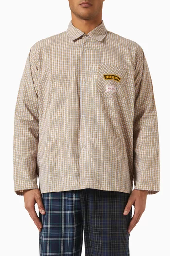 Yellow Bone Shirt in Seersucker Cotton