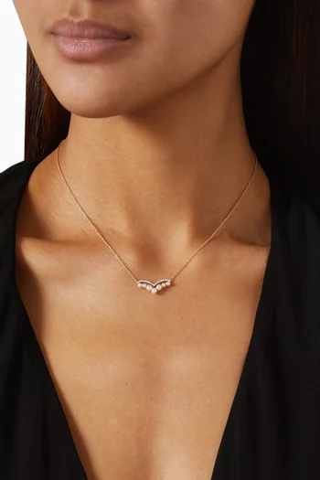 Danah Pearl & Diamond Necklace in 18kt Gold
