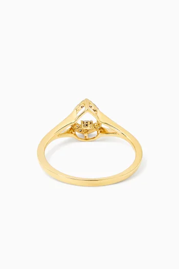 Dancing Diamond Ring in 18kt Gold