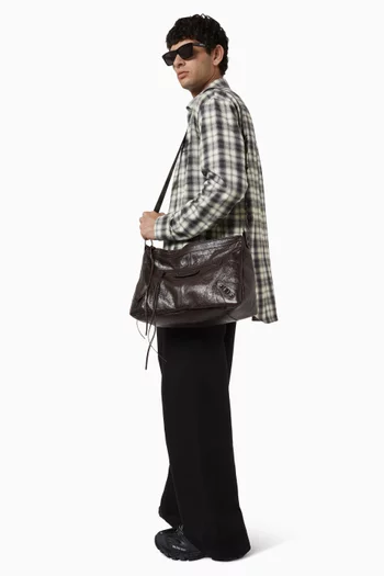 Medium Le City Moto Bag in Arena Lambskin