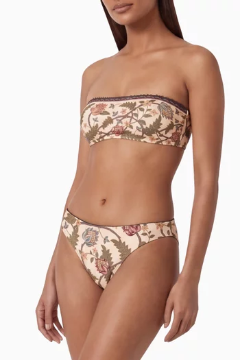 Isla Floral Bandeau Bikini Top