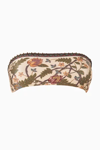Isla Floral Bandeau Bikini Top