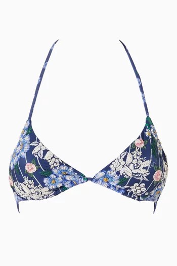 Lolita Embroidered Triangle Bikini Top