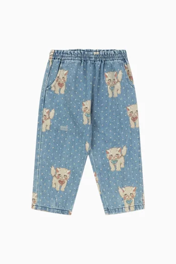 Magot Frill Pants in Denim