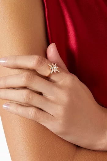 Barq Daw Diamond Ring in 18kt Rose Gold