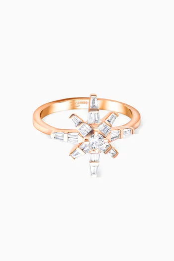 Barq Daw Diamond Ring in 18kt Rose Gold