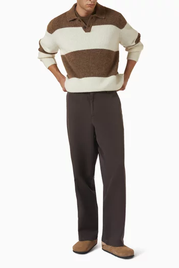 Rugby Shirt in Brushed Alpaca Blend Knit