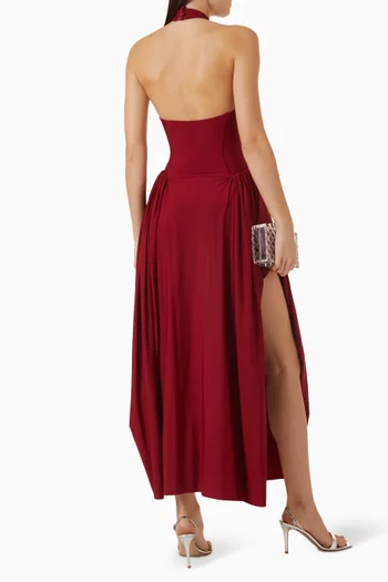Escena Gathered Halter Dress