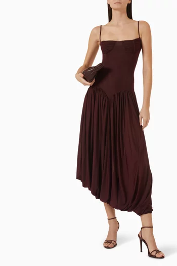 Ceniza Ruched Drop-waist Dress