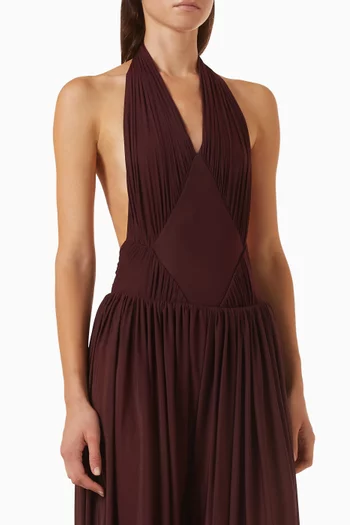 Preludio Ruched Halter Bodysuit