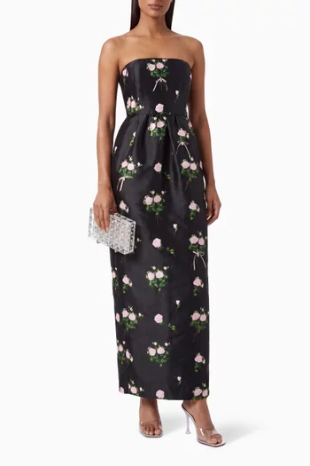 Lena Embroidered Bustier Gown