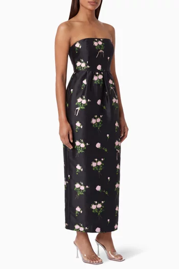 Lena Embroidered Bustier Gown