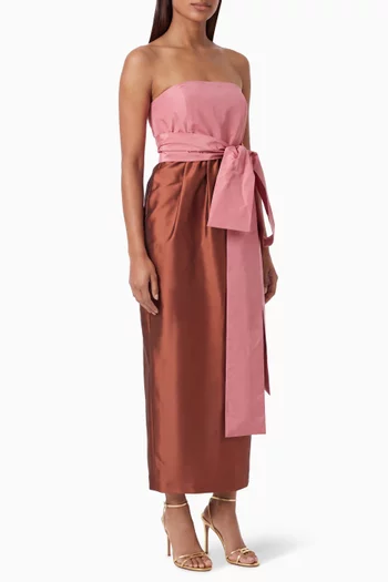 Lina Bow-detail Bustier Gown