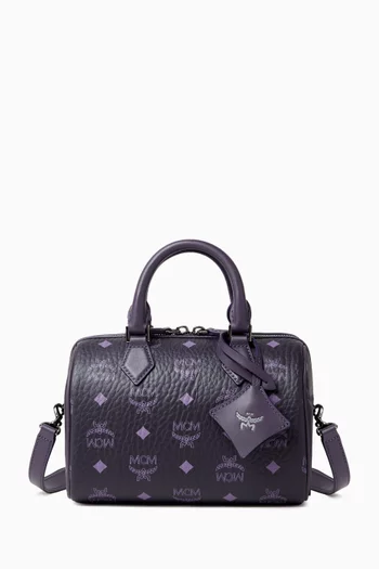 Small Ella Boston Bag in Visetos Canvas