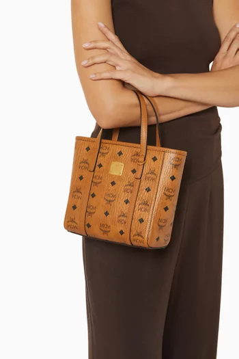 Mini Toni Shopper Tote Bag in Visetos Canvas