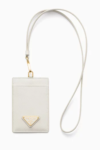 Badge Holder in Saffiano Leather