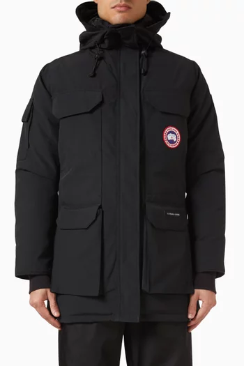 Unisex Expedition Down Parka Jacket in Recycled Organic Arctic Tech