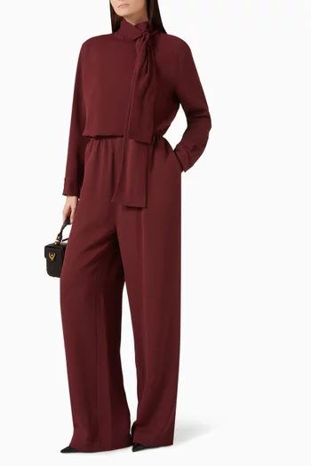 Printed Pyjama Pants in Silk-wool