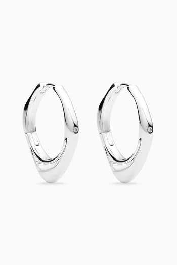 Harris Reed Hoop Earrings in Sterling Silver