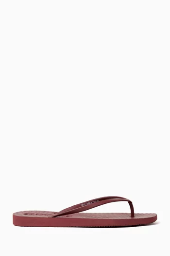 Tapered Flip-flop Sandals in Natural Rubber