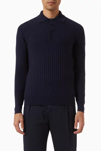 Polo Shirt in Cashmere-knit
