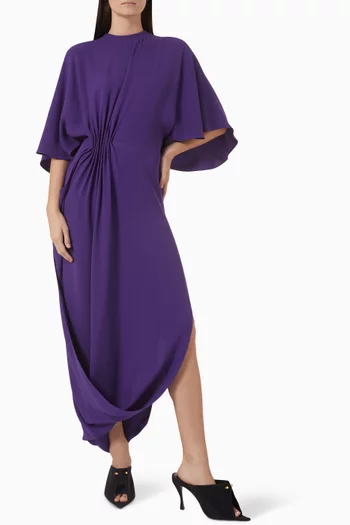 Draped Dress in Silk Cady