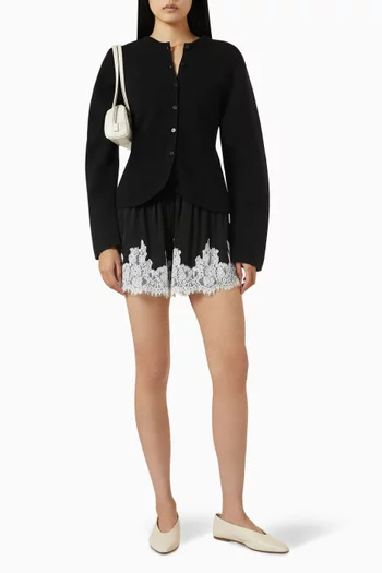 Eliza Cinched Cardigan in Wool-blend