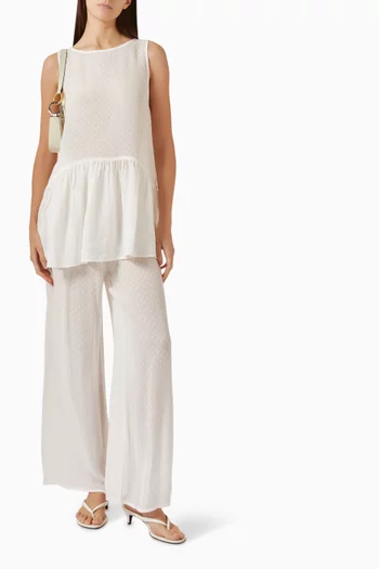 Salina Textured Dot Pants in Viscose