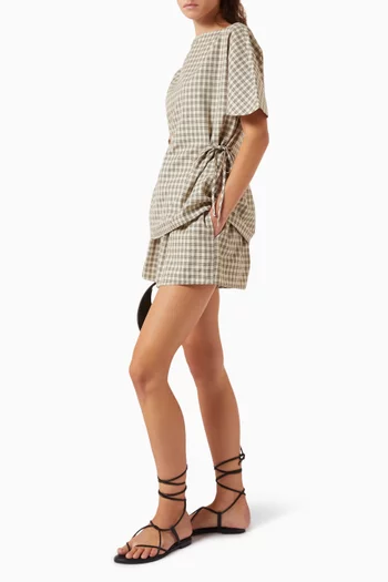 Odessa Check Shorts in Cotton