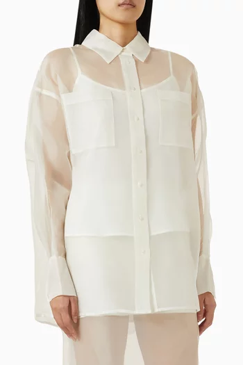 Sian Oversized Shirt in Silk Organza