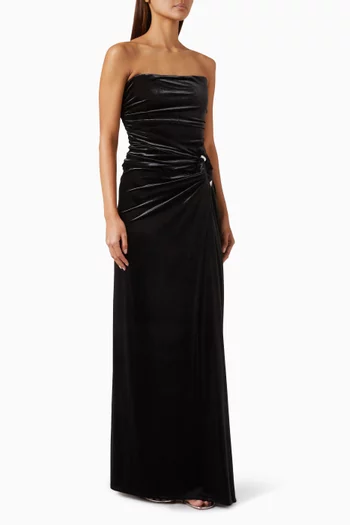 Emma Bustier Gown in Velvet