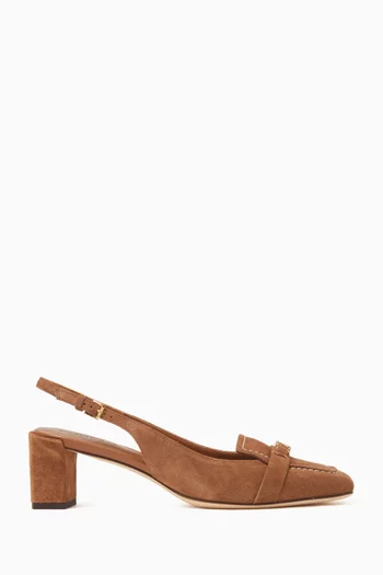 T Timeless 50 Slingback Pumps in Suede