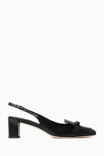 T Timeless Slingback Pumps in Leather