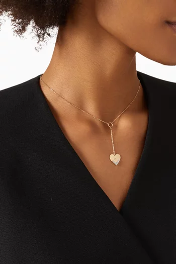 Heart Coded Star Necklace in 18kt Gold