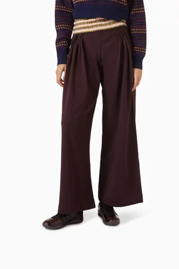 x Wales Bonner Karintha Sneakers in Croc-printed Leather