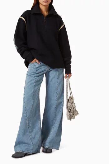 Elbow Patch Sweater in Wool